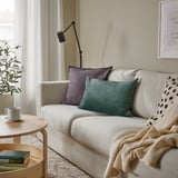 ÅSVEIG Cushion cover, dark gray-turquoise, 16x23 "