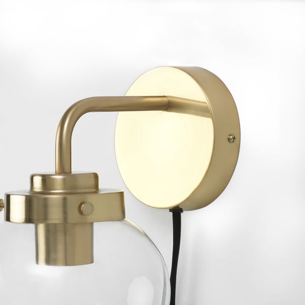 ÅTERSKEN Wall lamp, clear glass IKEA