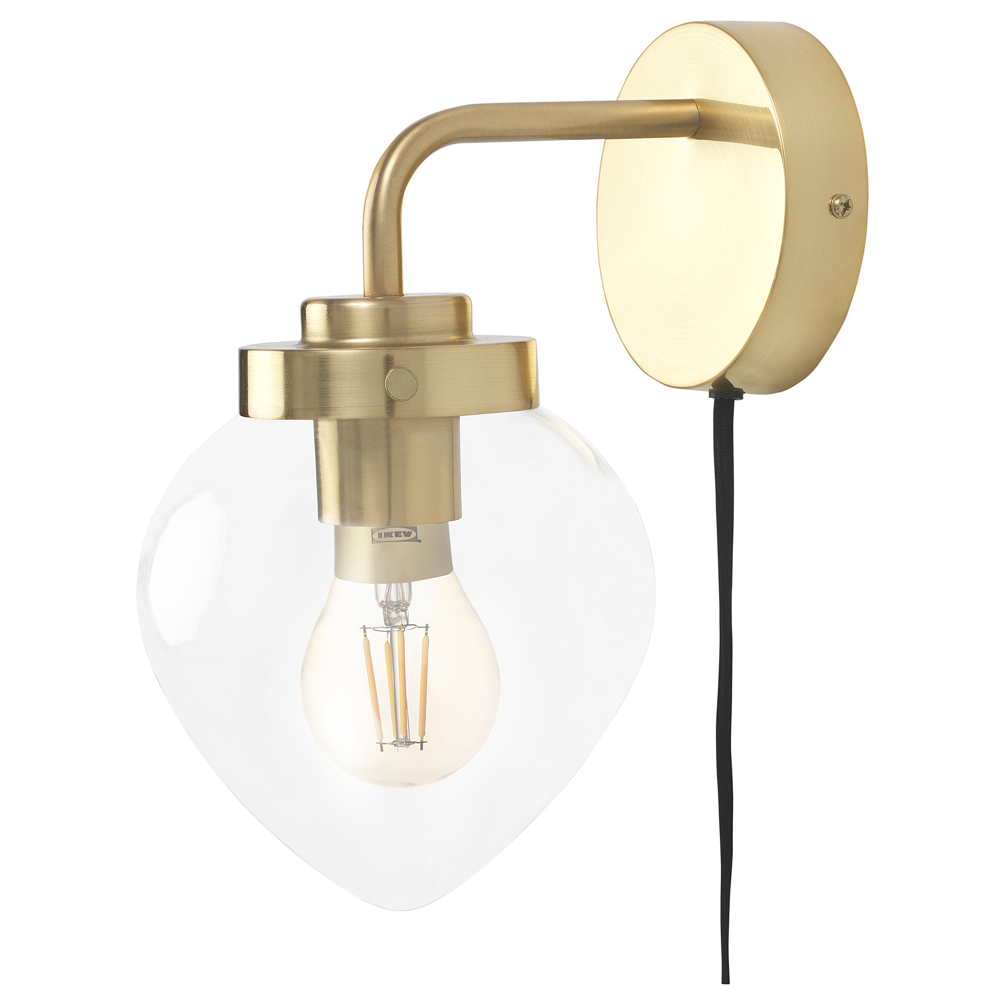 ÅTERSKEN Wall lamp, clear glass IKEA