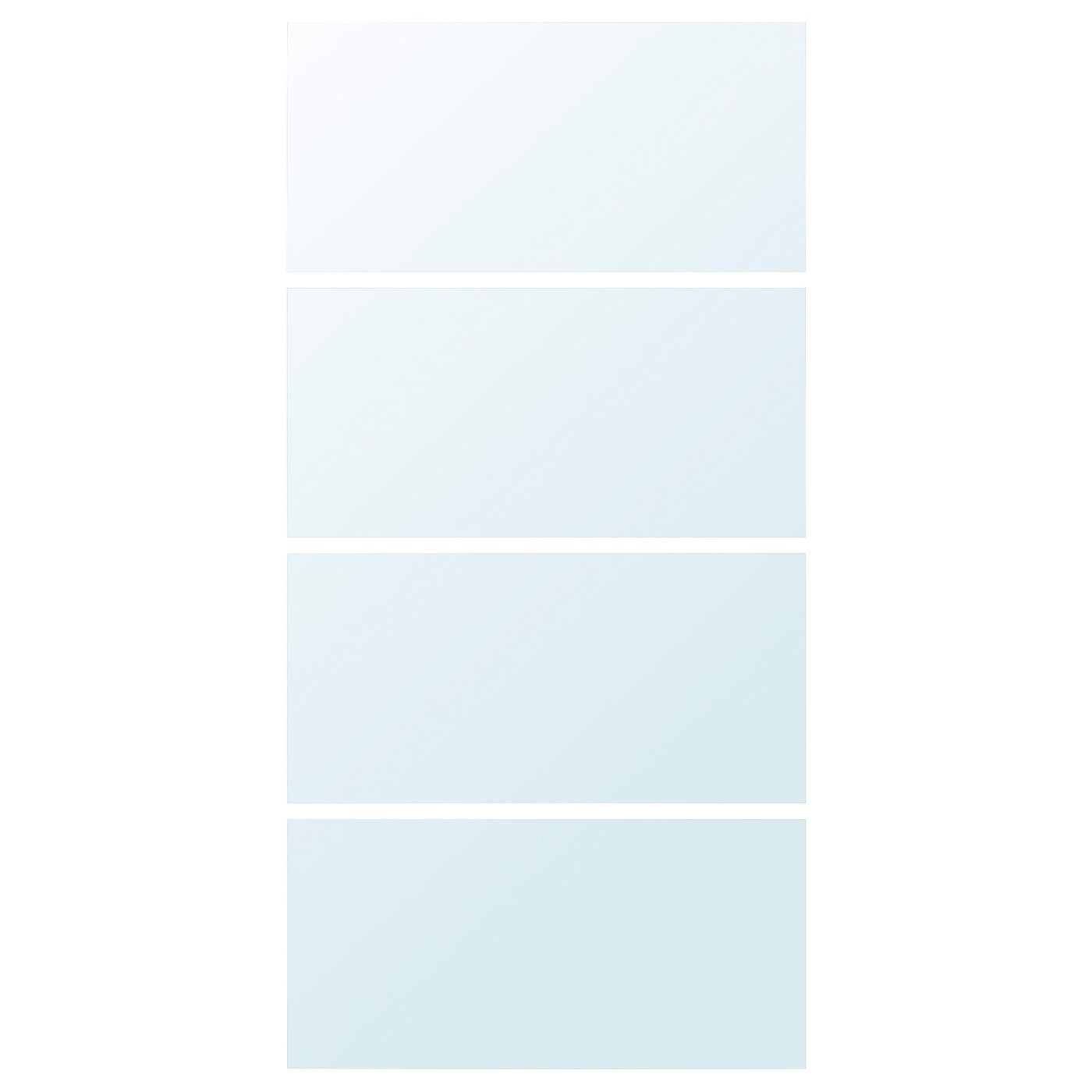 4 Panels For Sliding Door Frame, Mirror Glass