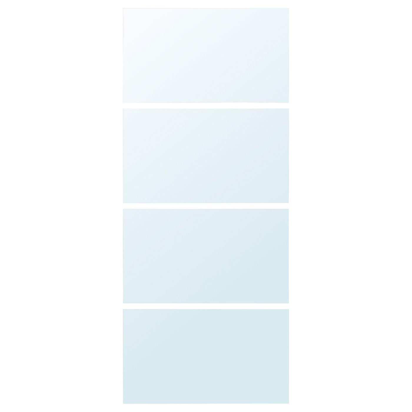 4 Panels For Sliding Door Frame, Mirror Glass