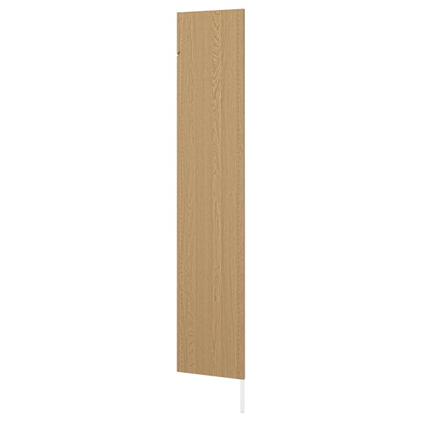 AURDAL Side panel with leg, oak veneer, 15 3/4x87 "