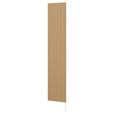 AURDAL Side panel with leg, oak veneer, 15 3/4x87 "