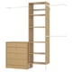 AURDAL / TONSTAD Bedroom furniture, set of 2, oak veneer/white