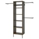 AURDAL Wardrobe combination, brown stained oak veneer/dark gray, 68 1/2-94 1/2x15 3/4x87 "