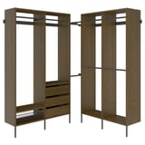 AURDAL Wardrobe combination, brown stained oak veneer/dark gray, 70 7/8-83 7/8x15 3/4x87 "