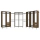 AURDAL Wardrobe combination, brown stained oak veneer/dark gray, 70 7/8-118 1/8x15 3/4x87 "