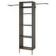 AURDAL Wardrobe combination, brown stained oak veneer/dark gray, 68 1/2-94 1/2x15 3/4x87 "