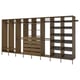 AURDAL Wardrobe combination, brown stained oak veneer/dark gray, 196 7/8x15 3/4x87 "