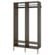 AURDAL Wardrobe combination, brown stained oak veneer/dark gray, 49 1/4x15 3/4x87 "