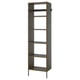AURDAL Wardrobe combination, brown stained oak veneer/dark gray, 25 5/8x15 3/4x87 "