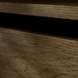 AURDAL Wardrobe combination, brown stained oak veneer/dark gray, 49 1/4x15 3/4x87 "