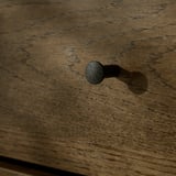AURDAL Wardrobe combination, brown stained oak veneer/dark gray, 49 1/4x15 3/4x87 "