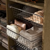 AURDAL Wardrobe combination, brown stained oak veneer/dark gray, 74 3/4x15 3/4x87 "