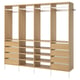 AURDAL Wardrobe combination, oak veneer/white, 98 3/8x15 3/4x87 "