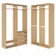 AURDAL Wardrobe combination, oak veneer/white, 70 7/8-83 7/8x15 3/4x87 "