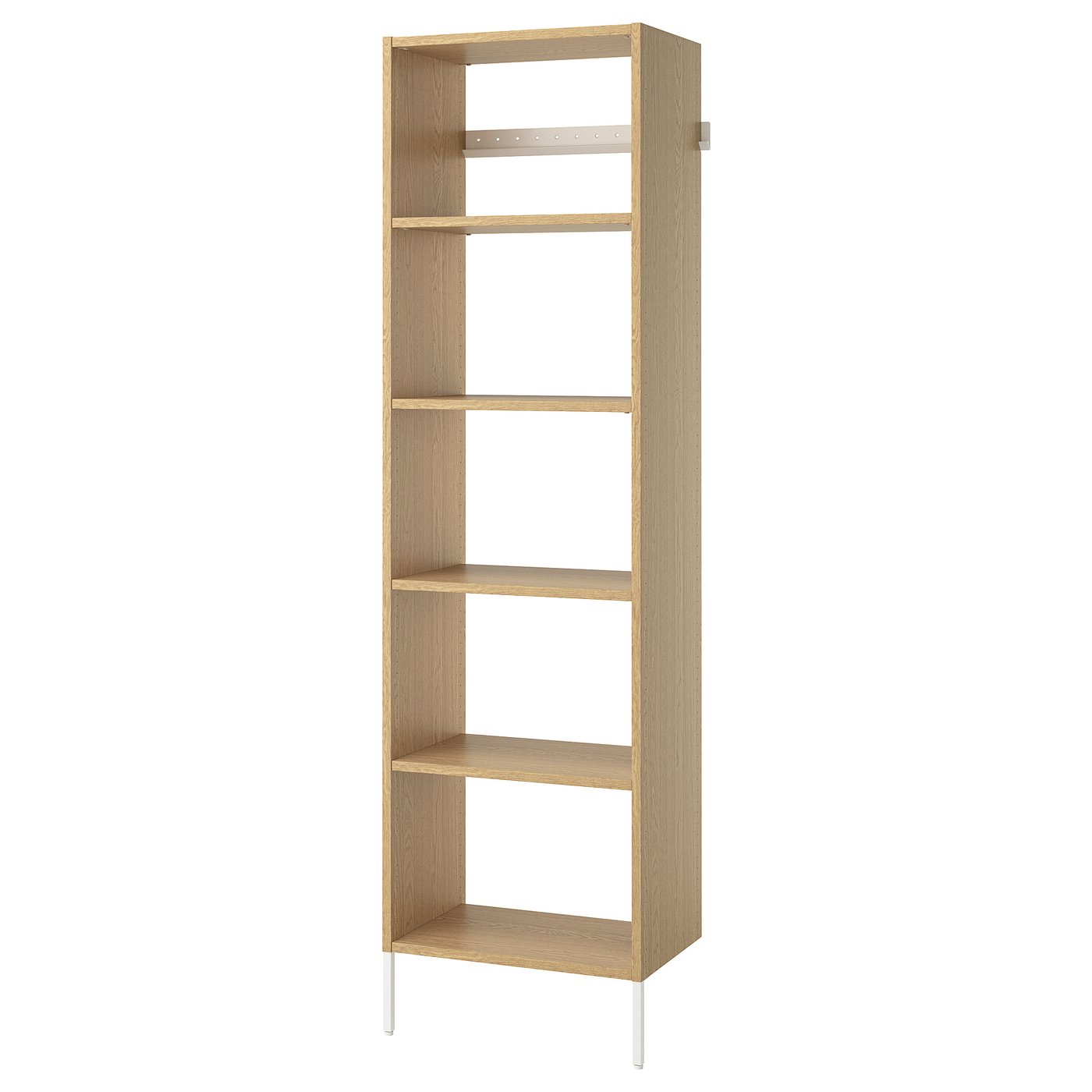 AURDAL wardrobe combination, oak veneer/white, 255/8x153/4x87