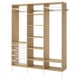 AURDAL Wardrobe combination, oak veneer/white, 74 3/4x15 3/4x87 "