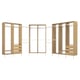 AURDAL Wardrobe combination, oak veneer/white, 70 7/8-118 1/8x15 3/4x87 "