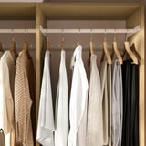 AURDAL Wardrobe combination, oak veneer/white, 118 7/8-132 7/8x15 3/4x87 "