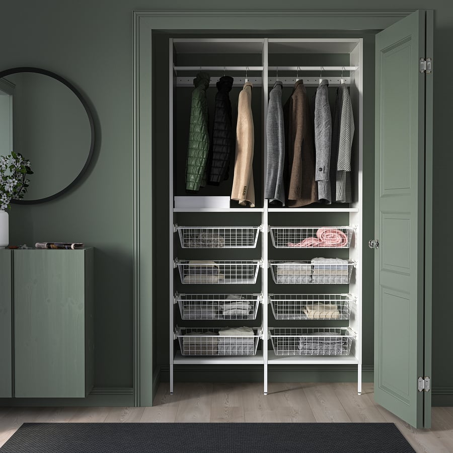 AURDAL wardrobe combination, white, 491/4x153/4x87" - IKEA