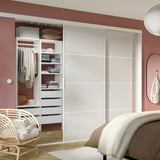 AURDAL Wardrobe combination, white, 49 1/4x15 3/4x87 "