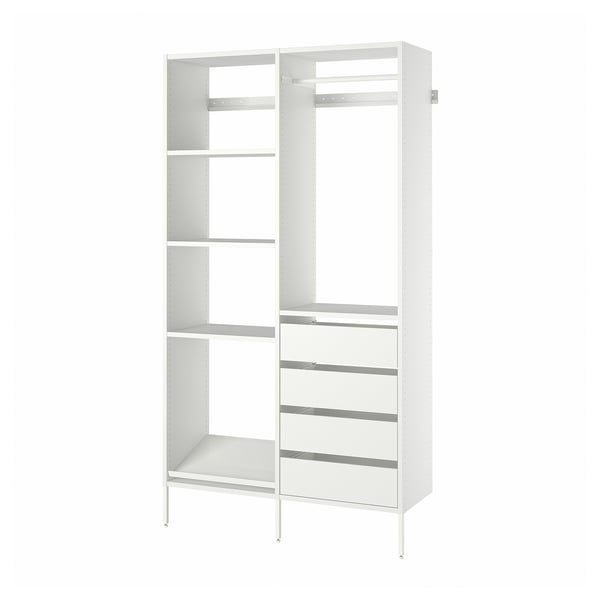 AURDAL Wardrobe combination, white, 49 1/4x15 3/4x87 "