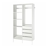AURDAL Wardrobe combination, white, 49 1/4x15 3/4x87 "