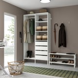 AURDAL Wardrobe combination, white, 49 1/4x15 3/4x87 "