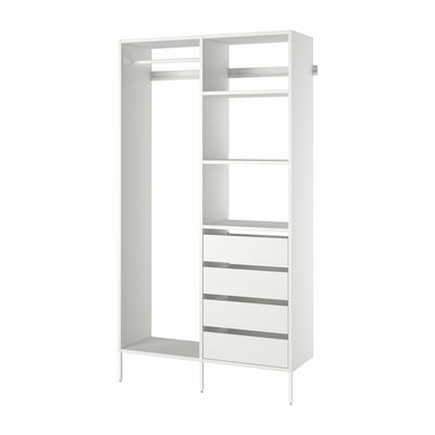 AURDAL Wardrobe combination, white, 49 1/4x15 3/4x87 "