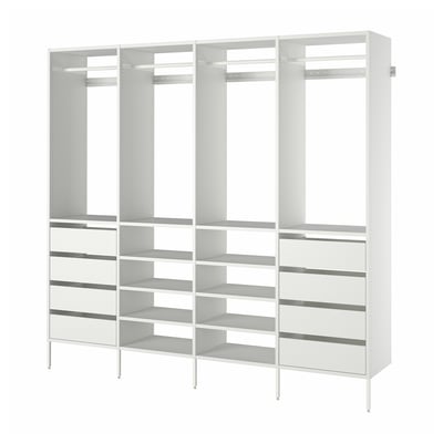 AURDAL Wardrobe combination, white, 98 3/8x15 3/4x87 "