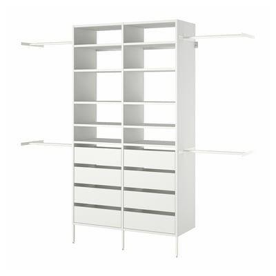 AURDAL Wardrobe combination, white, 92 1/8-118 1/8x15 3/4x87 "