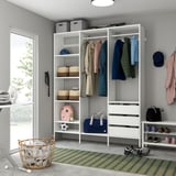 AURDAL Wardrobe combination, white, 74 3/4x15 3/4x87 "