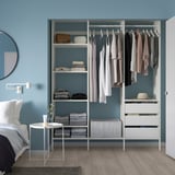 AURDAL Wardrobe combination, white, 74 3/4x15 3/4x87 "