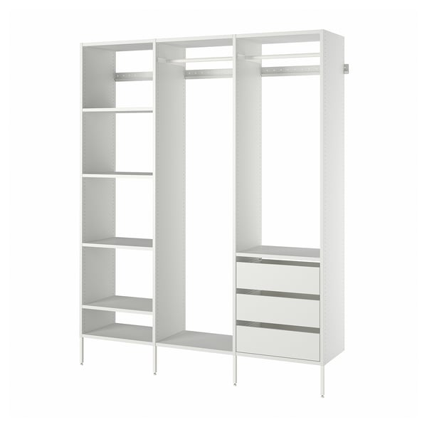 AURDAL Wardrobe combination, white, 74 3/4x15 3/4x87 "