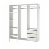 AURDAL Wardrobe combination, white, 74 3/4x15 3/4x87 "