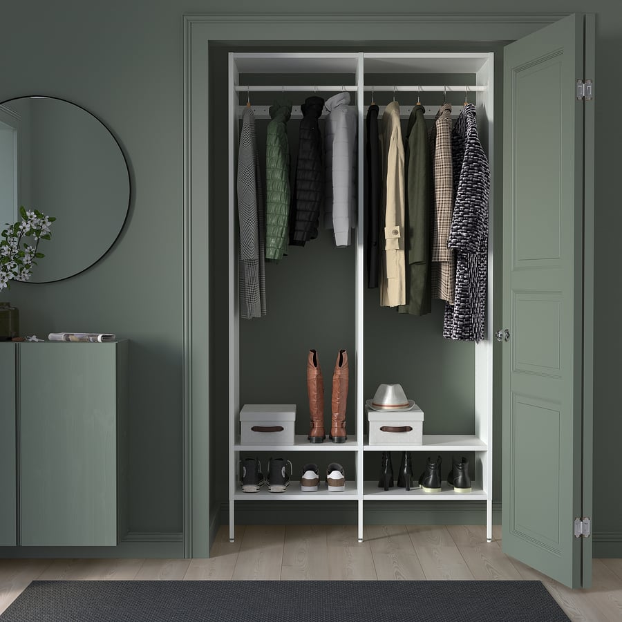 AURDAL wardrobe combination, white, 491/4x153/4x87" IKEA US