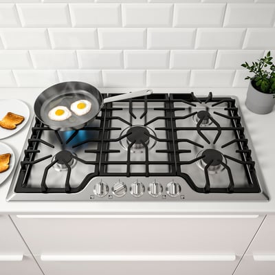 AVBRÄNNING Gas cooktop, Stainless steel, 36 "