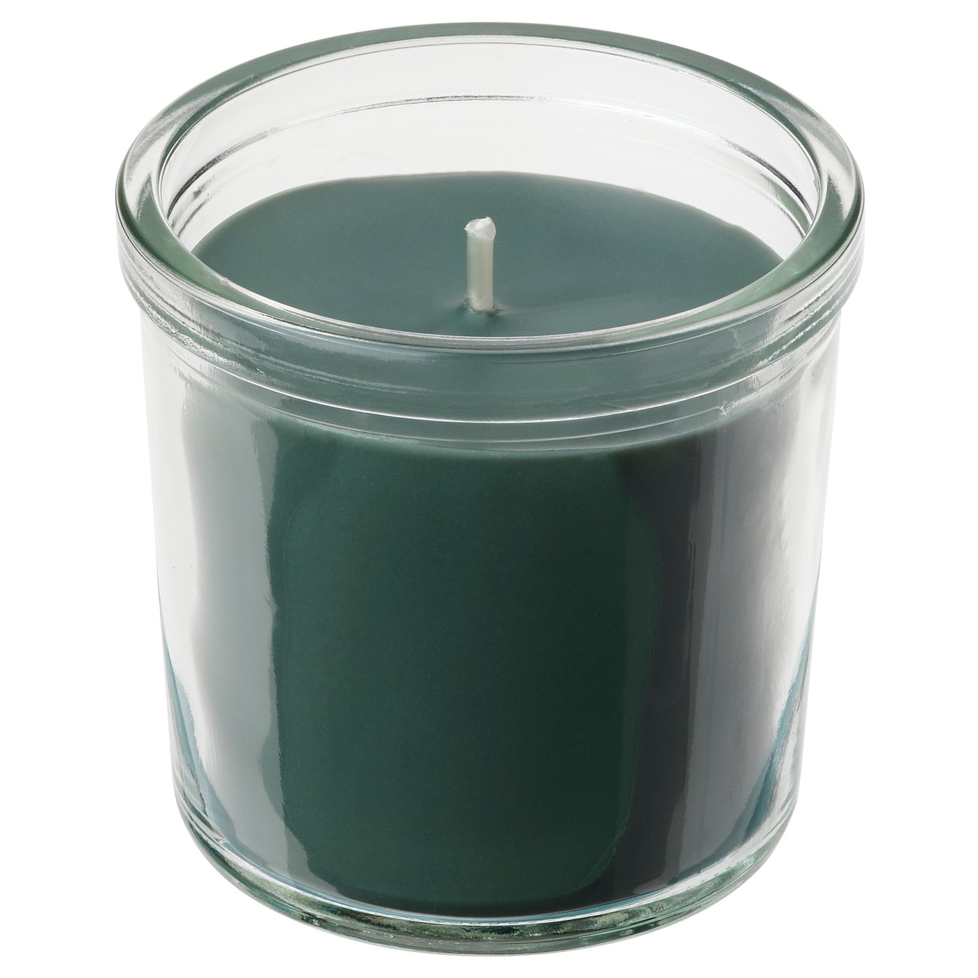 Scented Candle In Glass, Crisp Mint/Dark Green