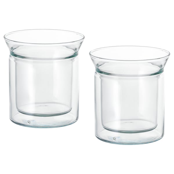 AVRUNDAD Tumbler doublewalled, clear glass IKEA