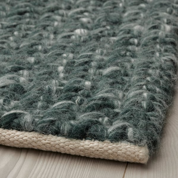 AVSKILDRA rug, flatwoven, handmade dark green, 5'7"x7'10" IKEA