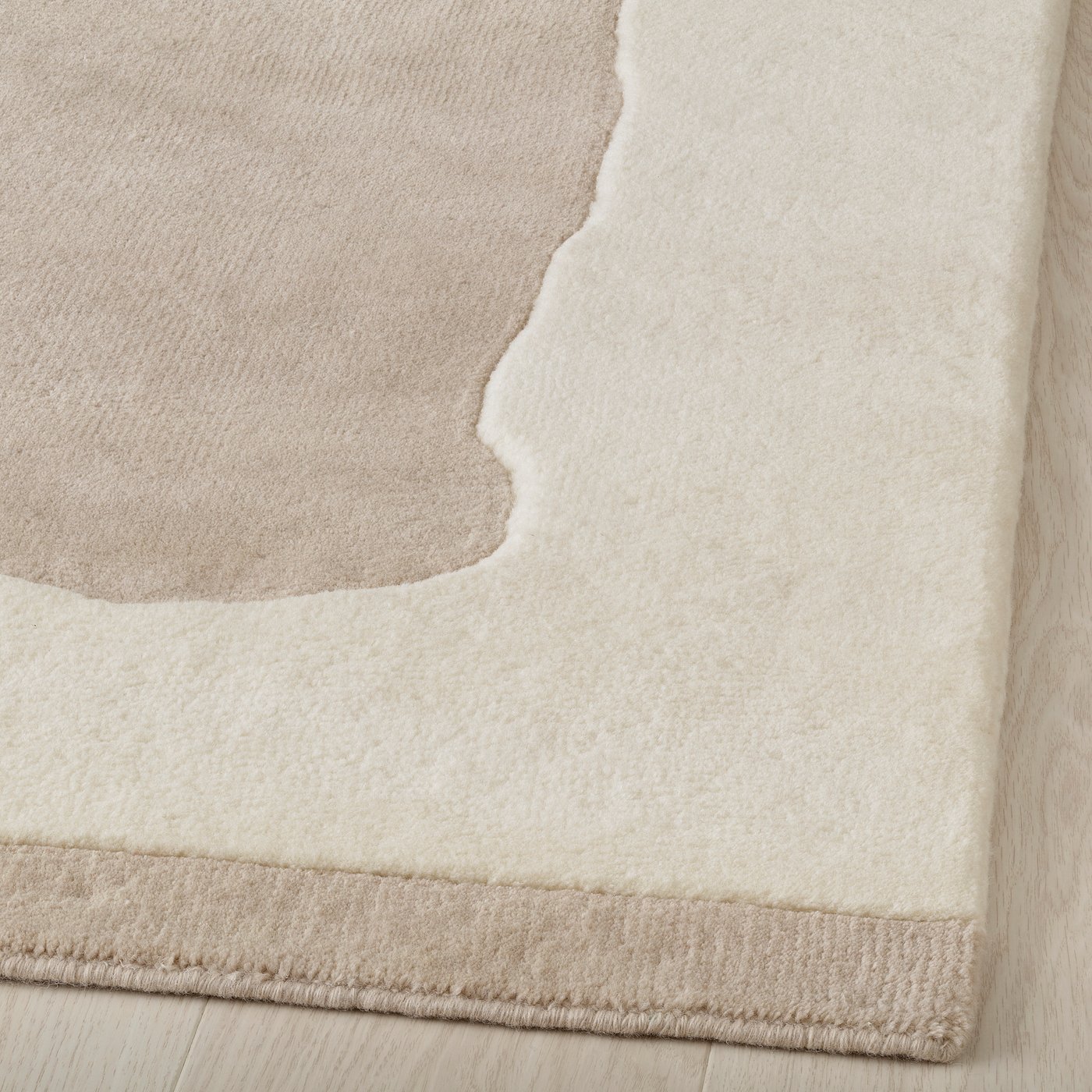 AXHAVREN Rug, high pile - beige/handmade 6 ' 7 "x9 ' 10 "