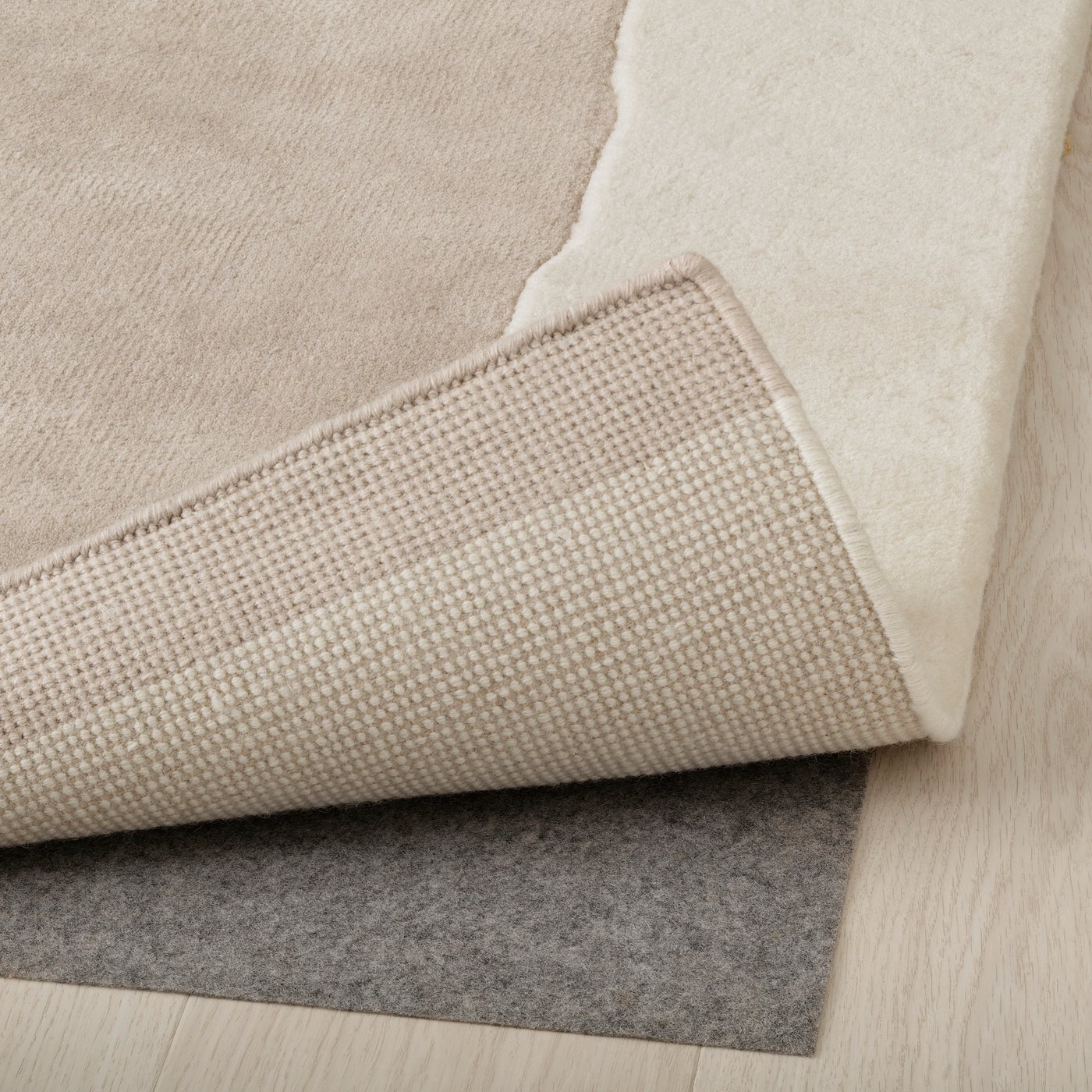 AXHAVREN Rug, high pile - beige/handmade 6 ' 7 "x9 ' 10 "