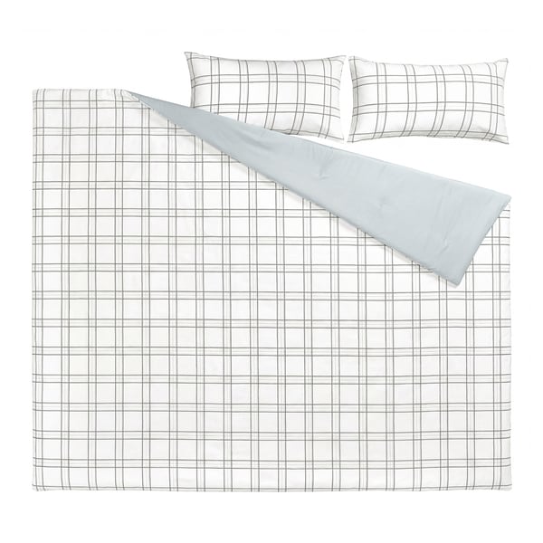 AXLÖNN Comforter set, blue/white, Full/Queen