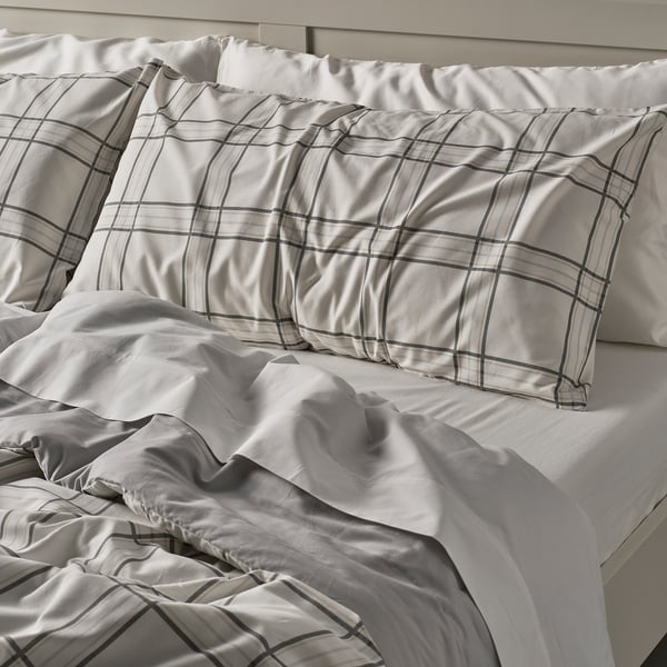 AXLÖNN Comforter set, blue/white, Full/Queen