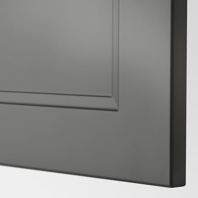 AXSTAD 2-p door/corner base cabinet set, dark gray, 13x30 "