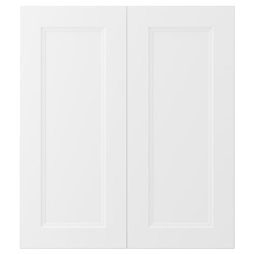 AXSTAD: white kitchen cabinet doors with inset panels, matt finish.