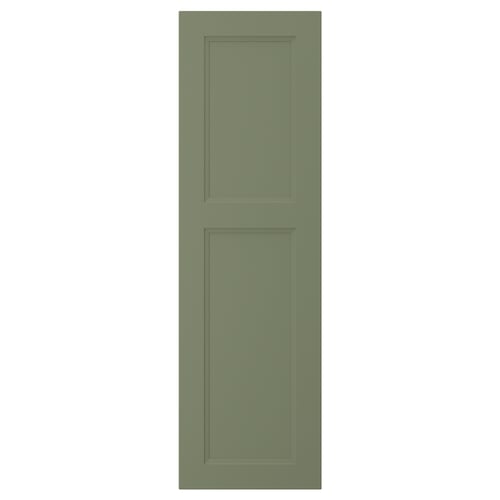 AXSTAD kitchen cabinet in green with inset panel design, featuring a matte grey-green finish.