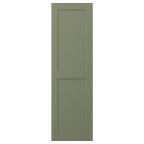 A green rectangular AXSTAD cabinet door with a matte finish and inset panel design.