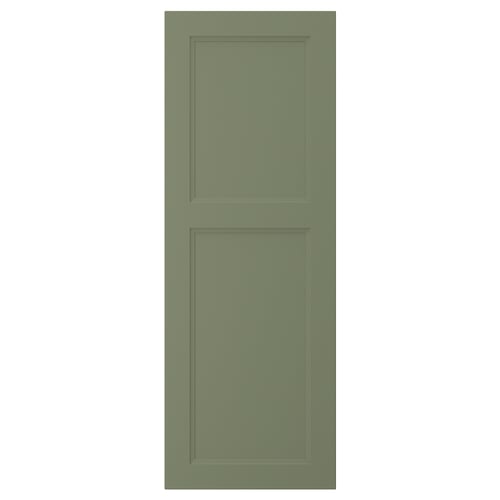 A green AXSTAD cabinet door with a smooth matte finish and inset panel design.